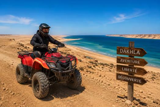 Sortie en quad sur les hauteurs de la lagune de Dakhla